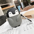 Cute Grey Penguin | Airpod Case | Silicone Case for Apple AirPods 1, 2, Pro